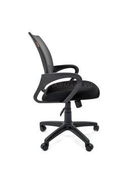 Кресло оператора Chairman 696 black сетка/ткань серый/черный, изображение 3