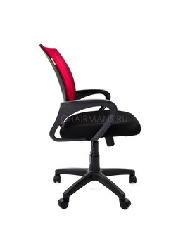 Кресло оператора Chairman 696 black сетка/ткань красный/черный, изображение 3
