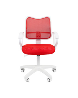 Кресло оператора Chairman 450 LT White сетка/ткань красный, изображение 2