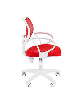 Кресло оператора Chairman 450 LT White сетка/ткань красный, изображение 3