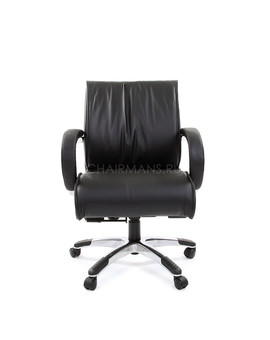 Кресло оператора Chairman 444 кожа черный, изображение 2