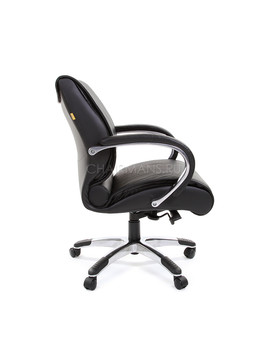 Кресло оператора Chairman 444 кожа черный, изображение 3