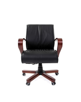 Кресло оператора Chairman 444 WD кожа черный, изображение 2