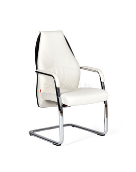 Кресло посетителя Chairman BASIC V экопремиум белый/черный, изображение 1