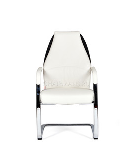 Кресло посетителя Chairman BASIC V экопремиум белый/черный, изображение 2