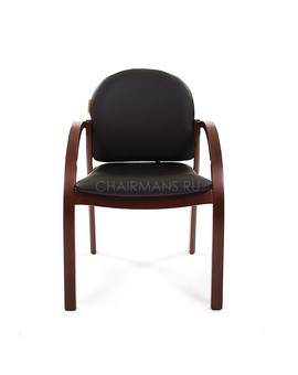 Кресло посетителя Chairman 659 темный орех/экокожа Теrrа черный матовый, изображение 2