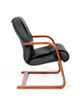 Кресло посетителя Chairman 653V кожа черный, изображение 4