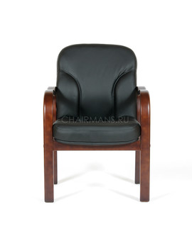 Кресло посетителя Chairman 658 кожа черный, изображение 2