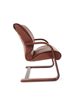 Кресло посетителя Chairman 445 WD кожа коричневый, изображение 3