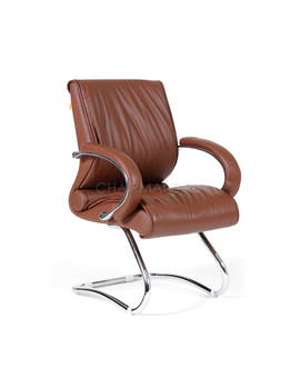 Кресло посетителя Chairman 445 кожа коричневый, изображение 1