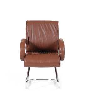 Кресло посетителя Chairman 445 кожа коричневый, изображение 2