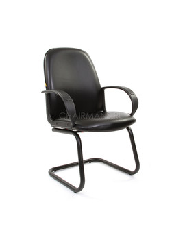 Кресло посетителя Chairman 279V КЗ экокожа черный, изображение 1