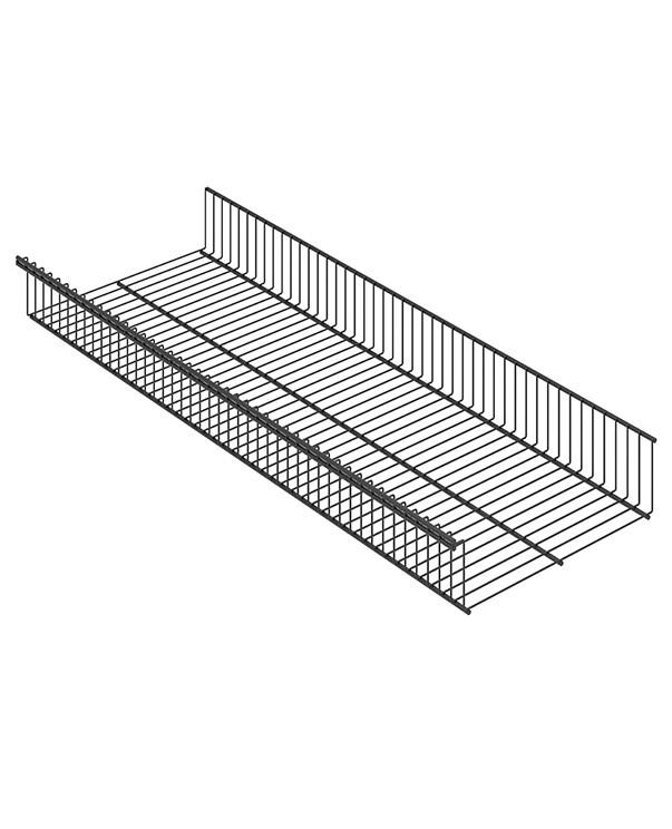 Кликните для увеличения изображения Полка-корзина GSb 90х30 графит