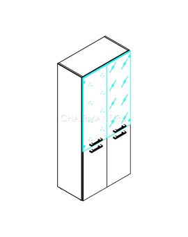 Шкаф Skyland ALTO AHC 85.7 дуб девон, изображение 2