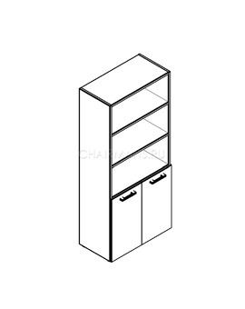 Шкаф Skyland ALTO AHC 85.5 дуб девон, изображение 2