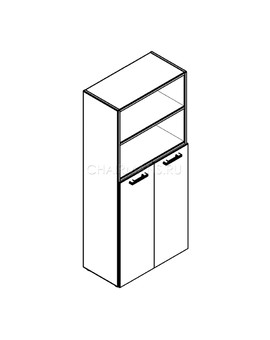 Шкаф Skyland ALTO AHC 85.6 венге магия, изображение 2
