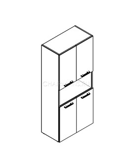 Шкаф Skyland ALTO AHC 85.4 венге магия, изображение 2