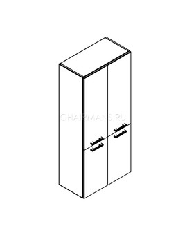 Шкаф Skyland ALTO AHC 85.3 дуб девон, изображение 2