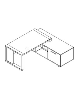 Стол руководителя Skyland ALTO ACT 2118 R дуб девон, изображение 2