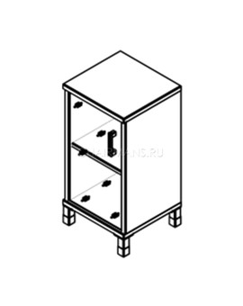 Шкаф Skyland BORN 411.5 (L) вишня мемфис, изображение 2