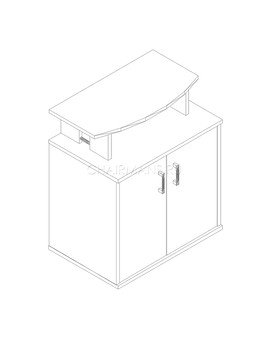 Тумба под фригобар Skyland BORN В450 орех даллас, изображение 2