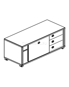 Тумба Skyland BORN 202.1 дуб девон, изображение 2