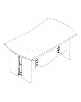 Стол руководителя Skyland BORN В103 вишня мемфис, изображение 2