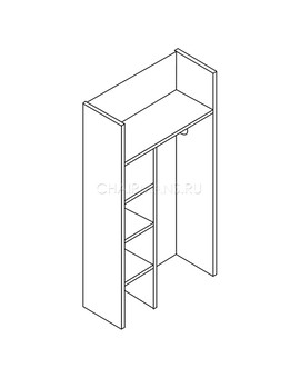 Каркас гардероба Skyland BORN В701 бургунди, изображение 2