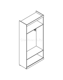 Гардероб Skyland LAREX LCW 90.1 темный каштан, изображение 3