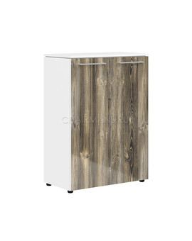 Шкаф с глухими средними дверьми Skyland MORRIS MMC 85.1 дуб базель/белый, изображение 1