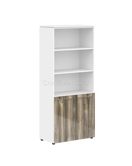 Шкаф с 1 комплектом глухих малых дверей Skyland MORRIS MHC 85.5 дуб базель/белый, изображение 1