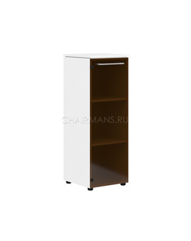 Шкаф колонка со стеклянной дверью Skyland MORRIS MMC 42.2 белый, изображение 1