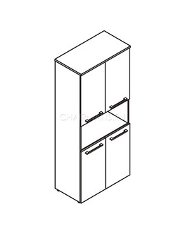 Шкаф Skyland MORRIS MHC 85.4 макассар/венге магия, изображение 2