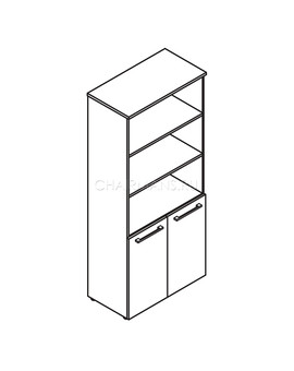 Шкаф Skyland MORRIS MHC 85.5 макассар/венге магия, изображение 2