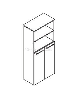 Шкаф Skyland MORRIS MHC 85.6 макассар/венге магия, изображение 2