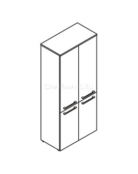 Шкаф Skyland MORRIS MHC 85.3 макассар/венге магия, изображение 2