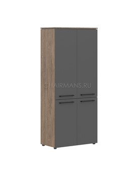 Шкаф с глухими средними и малыми дверьми Skyland MORRIS TREND MHC 85.3 антрацит/кария пальмира, изображение 1
