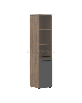 Шкаф колонка комбинированая Skyland MORRIS TREND MHC 42.2 антрацит/кария пальмира, изображение 1