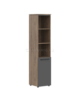 Шкаф колонка с глухой малой дверью Skyland MORRIS TREND MHC 42.5 антрацит/кария пальмира, изображение 1