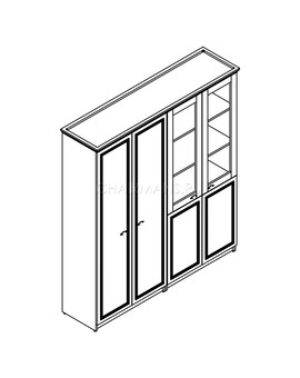 Шкаф высокий Skyland RAUT RHC 180.6 орех гарда, изображение 2