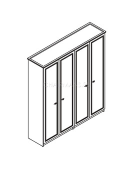 Шкаф высокий Skyland RAUT RHC 180.1 орех гарда, изображение 2