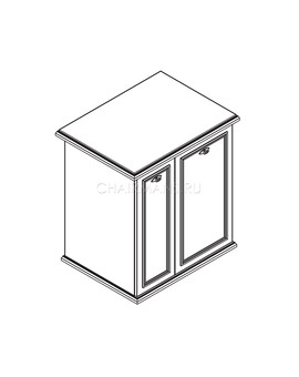 Тумба с фригобаром Skyland RAUT RTF 86 орех гарда, изображение 2