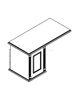 Приставка с тумбой Skyland RAUT RCC 126 бук тиара, изображение 3