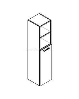 Шкаф колонна Skyland TORR THC 42.6 вишня мемфис, изображение 2