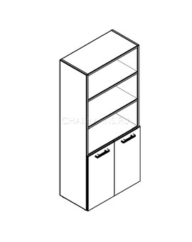 Шкаф Skyland TORR THC 85.5 вишня мемфис, изображение 2