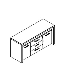 Тумба с фригобаром Skyland TORR TTF-3D вишня мемфис, изображение 2