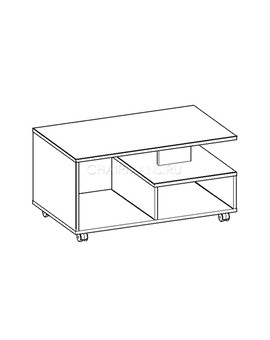 Стол журнальный Skyland TORR TCT 106 вишня мемфис, изображение 2