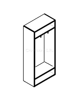 Каркас гардероба Skyland TORR TCW 85-1 венге магия, изображение 2