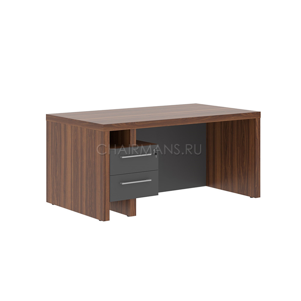 Кликните для увеличения изображения Стол руководителя Skyland ZENN ZSTD 169H.A орех даллас/антрацит