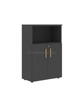Шкаф с малыми дверьми и топом Skyland FORTA FMC 80.3(Z) черный графит, изображение 1